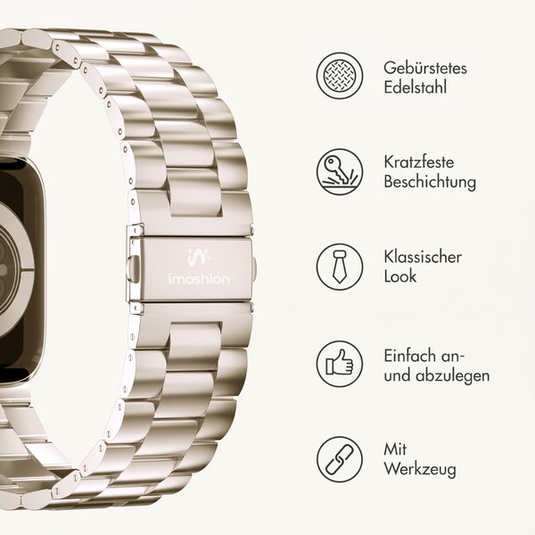 imoshion Edelstahlarmband für Apple Watch | 38/40/41/42 mm - Starlight