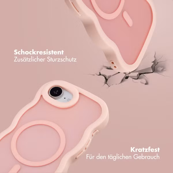 Selencia Wavy Backcover mit MagSafe Apple iPhone 16e - Soft Pink