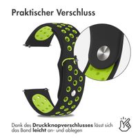 imoshion Silikonband Sport - 18-mm-Universalanschluss - Schwarz / Lime