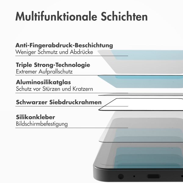 Accezz Dreifach starke Full Cover Schutzfolie mit Applikator Samsung Galaxy S24 Ultra