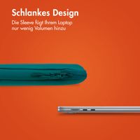 imoshion Laptop Hülle 13 Zoll - Laptop Sleeve mit Fach - Petrol Green