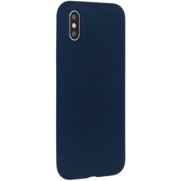Accezz Liquid Silikoncase Apple iPhone X / Xs - Dunkelblau