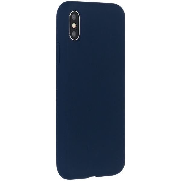 Accezz Liquid Silikoncase Blau für das iPhone Xs / X