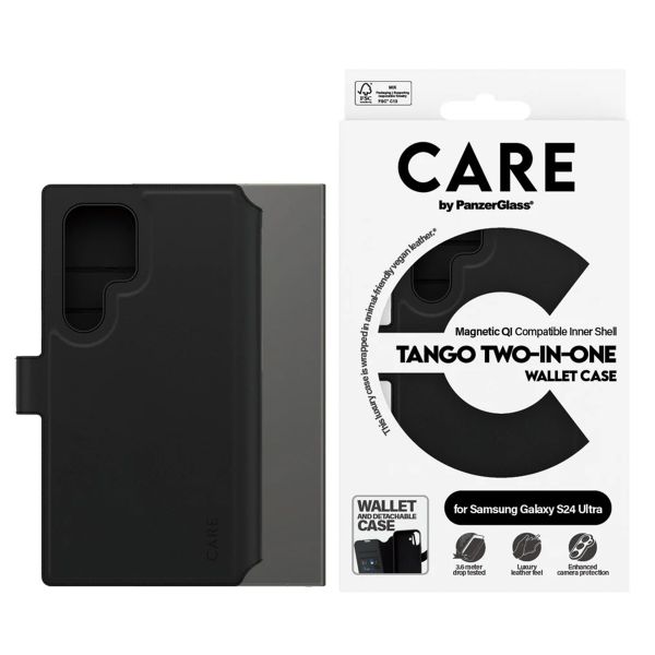 CARE by PanzerGlass Tango 2 in 1 Wallet Case MagSafe Samsung Galaxy S24 Ultra - Black