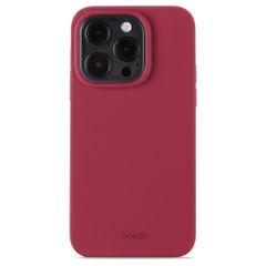 Holdit Silicone Case für das iPhone 15 Pro - Red Velvet