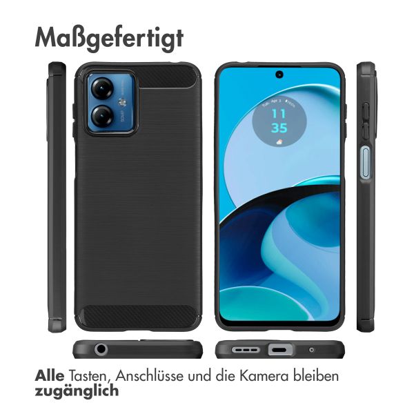 imoshion Brushed Back Cover Motorola Moto G14 - Schwarz
