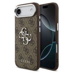 Guess 4G Metal Logo Back Cover Apple iPhone Air - Silver Edge - Brown