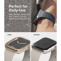 Ringke Bezel Styling für die Apple Watch Series 7 / 8 / 9 - 45 mm - Matte Curve Gold