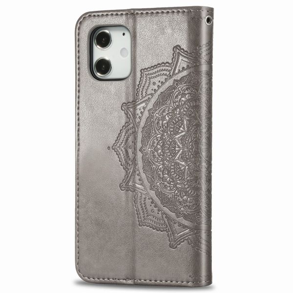 Mandala Klapphülle iPhone 12 Mini - Grau