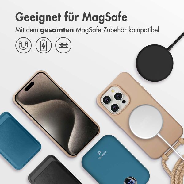 imoshion Color Backcover mit abnehmbarem Handykette und MagSafe Apple iPhone 15 Pro - Nude