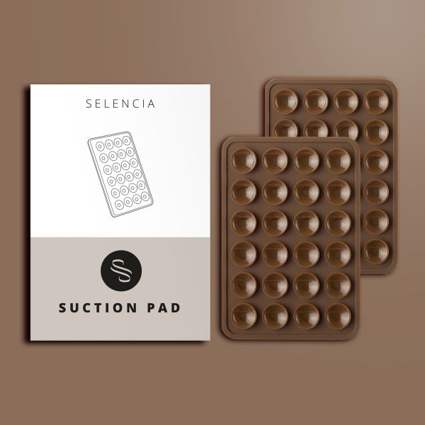 Selencia ﻿2er-Pack Telefonhalter Saugnapf - Mocha Brown