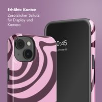 Selencia Vivid Back Cover Apple iPhone 14 - Wavy Swirl Pink Plum