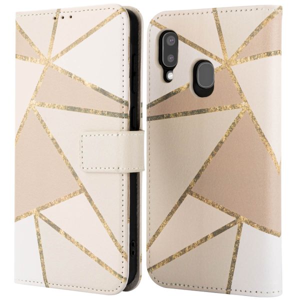 imoshion Design Klapphülle Samsung Galaxy A20e - Beige Graphic