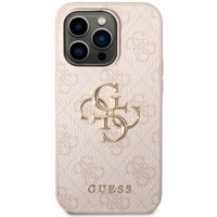 Guess 4G Metal Logo Back Cover für das iPhone 14 Pro - Rosa