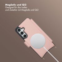 Selencia Riva Bookcase mit MagSafe und Handgelenkband Samsung Galaxy S24 / S25 - Old Pink