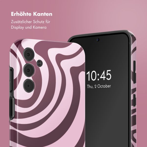 Selencia Vivid Back Cover Samsung Galaxy A15 (5G) - Wavy Swirl Pink Plum