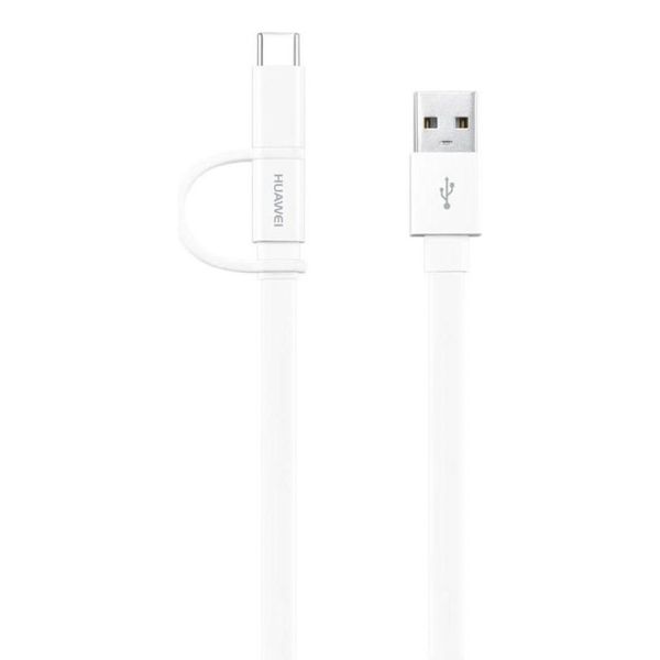 Huawei Original USB auf Micro-USB & USB-C Kabel - 1,5 Meter - Weiß