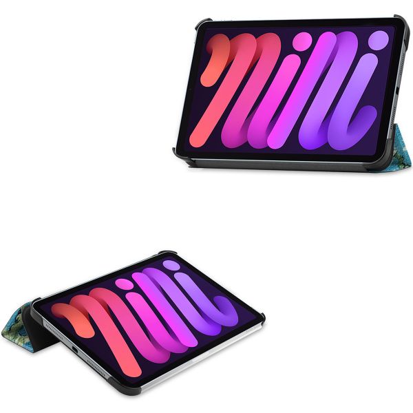 imoshion Design Trifold Klaphülle Apple iPad Mini 7 (2024) / iPad Mini 6 (2021) - Green Plant