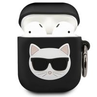 Karl Lagerfeld Choupette 3D Silicone Case für das Apple AirPods 1 / 2 - Schwarz