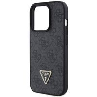 Guess 4G Logo Triangle Strass Back Cover für das iPhone 15 Pro - Schwarz