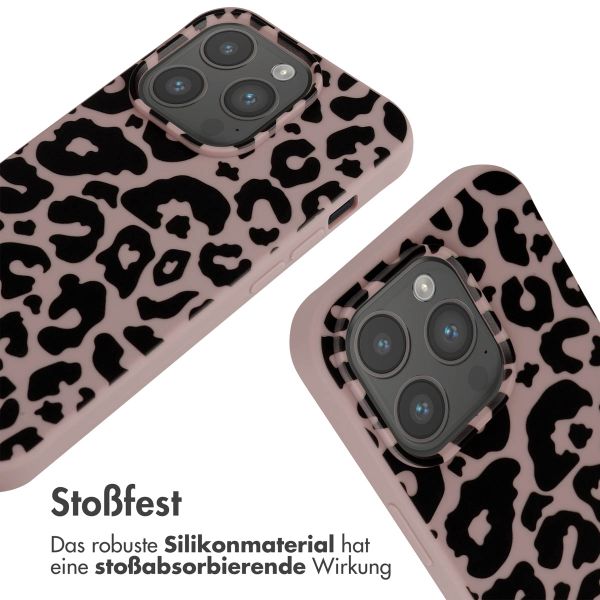 imoshion SilikonHülle design mit Band Apple iPhone 15 Pro - Animal Pink