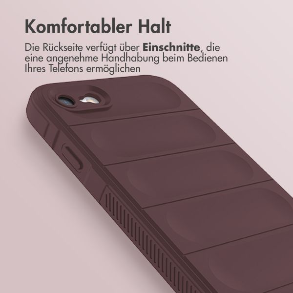 imoshion EasyGrip Back Cover für das iPhone SE (2022 / 2020) / 8 / 7 - Aubergine