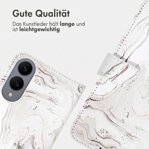 imoshion Design Klapphülle Samsung Galaxy S25 Edge - Sandy Marble