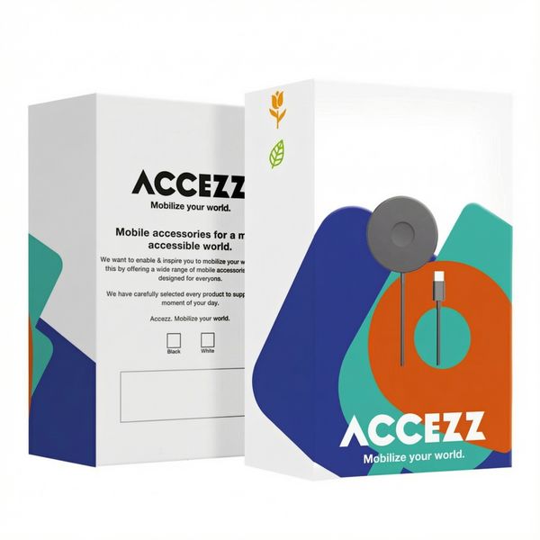 Accezz Wireless Charger USB-C - Drahtloses MagSafe und Qi2-Ladegerät - 1 Meter - Weiß