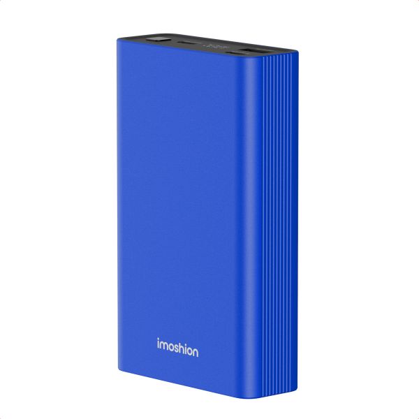 imoshion Ultra Series Aluminium | Powerbank 20.000 mAh - Schnellladen bis 33W - Kobaltblau