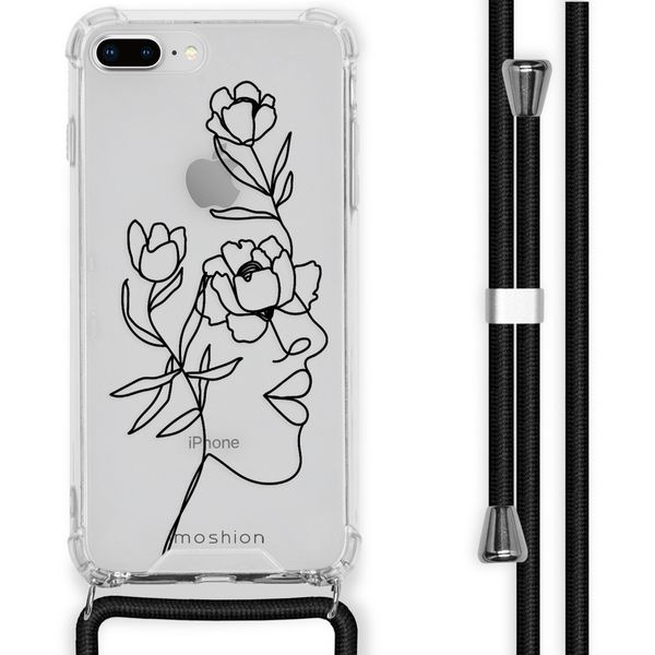 imoshion Design Hülle mit Band für das iPhone 8 Plus / 7 Plus - Woman Flower