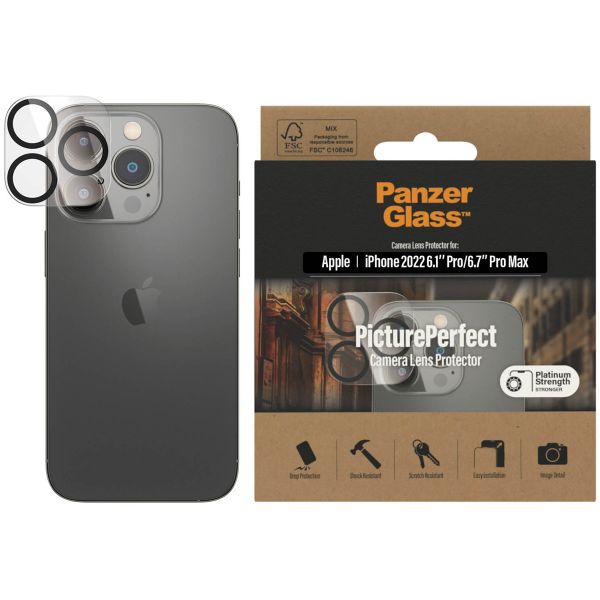 PanzerGlass Kameraprotektor aus Glas für das Apple iPhone 14 Pro / 14 Pro Max