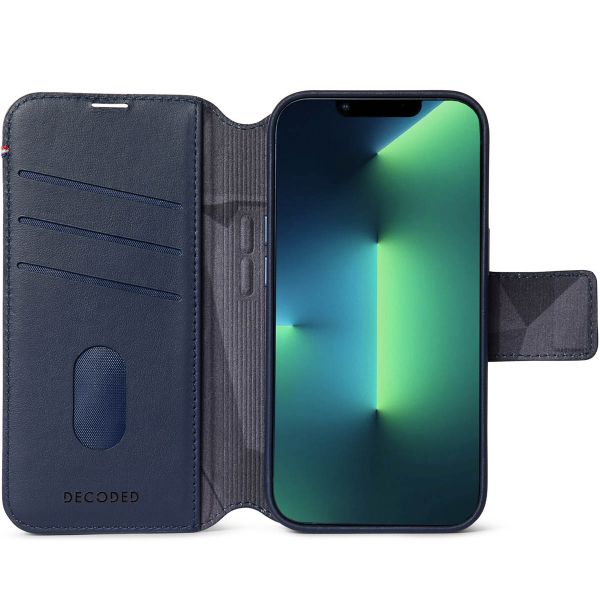 Decoded 2 in 1 Leather Klapphülle für das Apple iPhone 14 - Dunkelblau