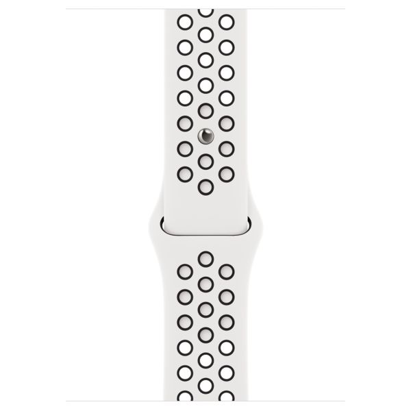 Apple Nike Sport Band für das Apple Watch Series 1-10 / SE / Ultra (2) - 42/44/45/46/49 mm - White / Black