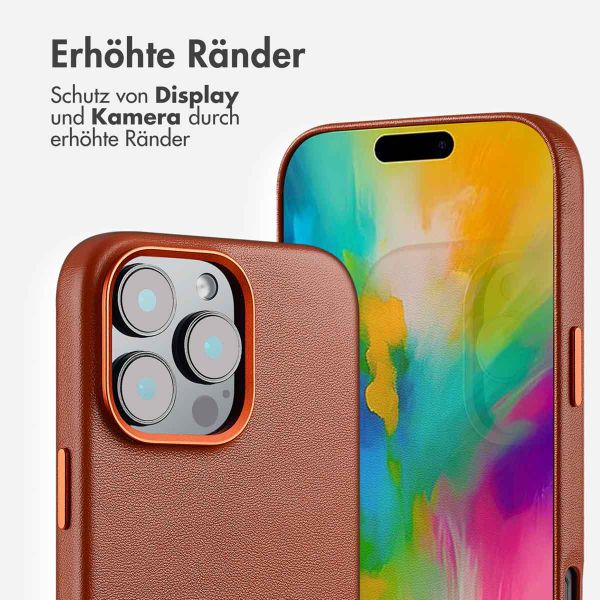 Accezz MagSafe Leather Backcover für das Apple iPhone 16 Pro Max - Sienna Brown