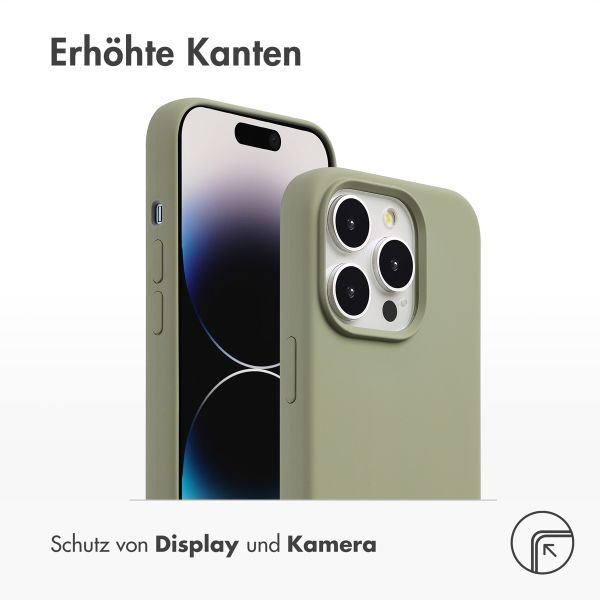 Accezz Liquid Silikoncase mit MagSafe für das iPhone 14 Pro - Cooper Green