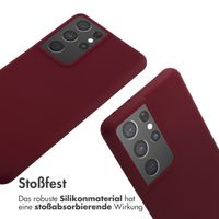 imoshion SilikonHülle mit Band Samsung Galaxy S21 Ultra - Dunkelrot