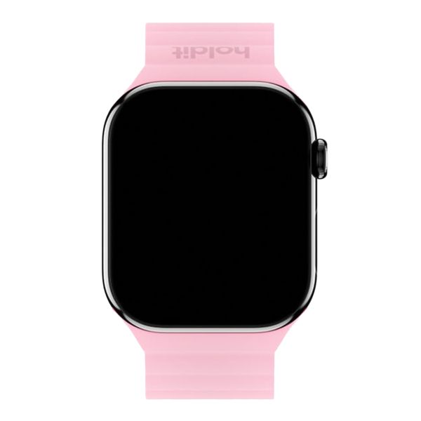 Holdit Silikonarmband Magnet für Apple Watch Series 1 - 9 / SE (38/40/41 mm) | Series 10 / 11 (42 mm) - Pink / Beige