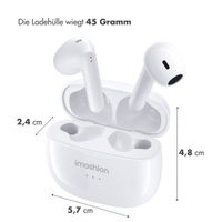 imoshion Aura Earbuds – Kabellose Kopfhörer – Kabellose Bluetooth-Kopfhörer – Weiß