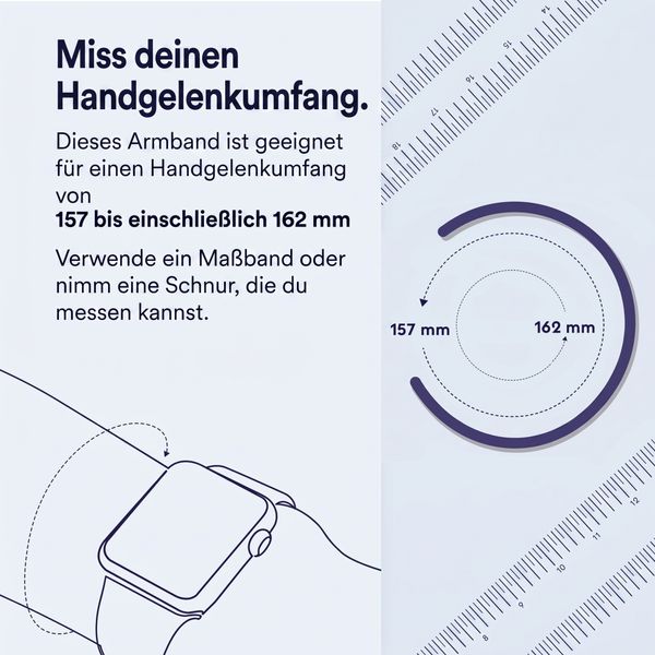 Apple Geflochtenes Solo Loop für  Apple Watch | 38/40/41/42 mm - Größe 5 - Light Blue