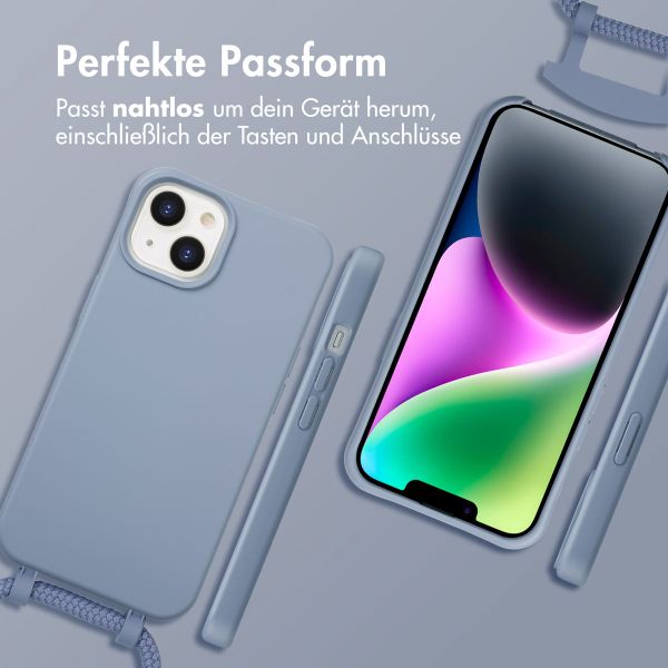 imoshion Color Backcover mit abnehmbarem Handykette und MagSafe Apple iPhone 14 - Ash Blue