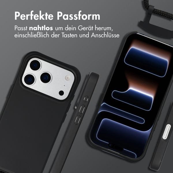 imoshion Color Backcover mit abnehmbarem Handykette und MagSafe Apple iPhone 17 Pro Max - Schwarz
