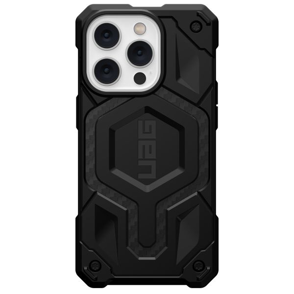 UAG Monarch Backcover MagSafe für das iPhone 14 Pro - Carbon Fiber