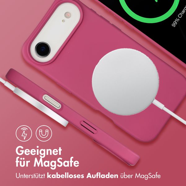 imoshion Color Backcover mit abnehmbarem Handykette und MagSafe Apple iPhone Air - Raspberry