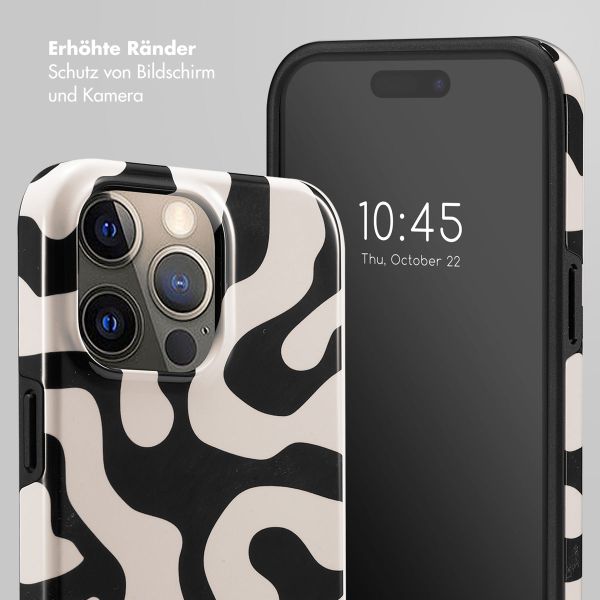 Selencia Vivid Back Cover Apple iPhone 15 Pro Max - Art Wave Black