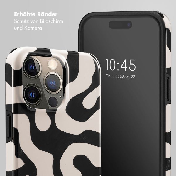 Selencia Vivid Tough Back Cover für das iPhone 15 Pro Max - Art Wave Black