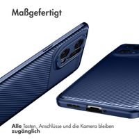 imoshion Carbon-Hülle für das Oppo Find X5 Pro - Blau