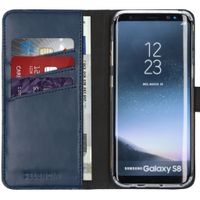 Selencia Echtleder Klapphülle Samsung Galaxy S8 - Blau