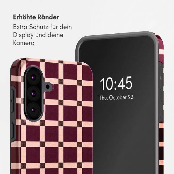 Selencia Vivid Back Cover Samsung Galaxy A37 (5G) - Check This Burgundy