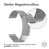 imoshion Magnetisches Milanaise Armband -   Universelle 20 mm Anschluss - Größe M - Silber