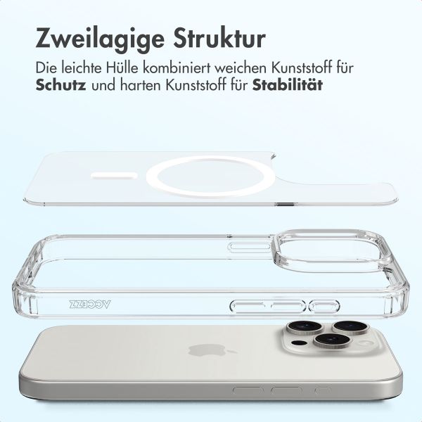 Accezz Xtreme Impact Backcover mit MagSafe Apple iPhone 15 Pro - Transparent